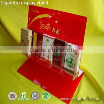 Red acrylic cigarette display stand