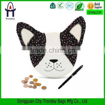 Custom cool cat animal shape PU pencil case