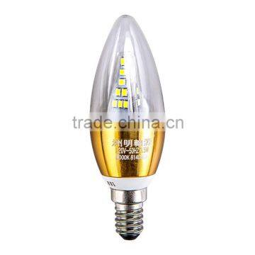 3.5W E14 LED candle bulb new type golden color Samsung SMD2835 chip