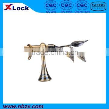 Classic iron curtain rod/curtain pole with willow leaves finial (8019H1L2)