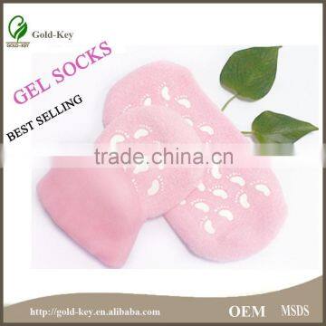 2015 foot care product: beauty gel spa cold sock & gel moisture sock & silicon gel socks