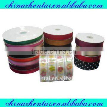 flower printed grosgrain ribbon