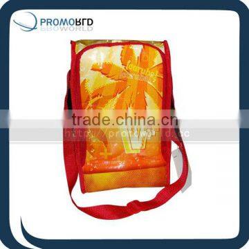 Promotion cooler shoulder bag Laminated cooler shoulder bag Cans shoulder bag