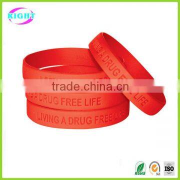 debossed wristband customize silicone bracelet