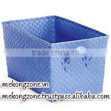 Plastic Woven Rectangular Storage Basket