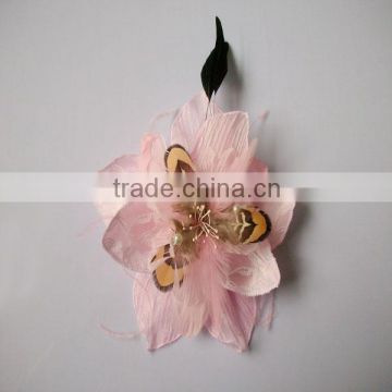 wholesale fancy handmade feather flower hair accessory