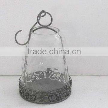 110620MK-Metal cloche & candle holder