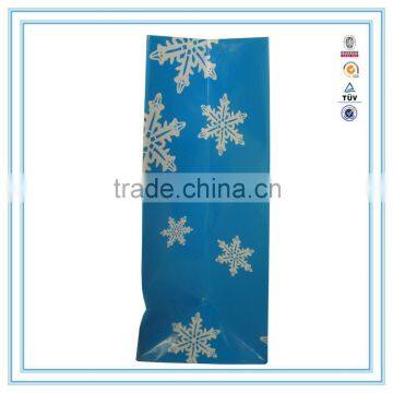 China Wholesale Handbags Blue Snowflake Drawing Tote Paper Bag photo-6