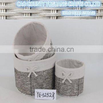 hot sale round poly-rattan houshold storage basket