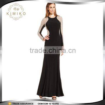 China Supply Long Sleeve Beaded Evening Party Dresses