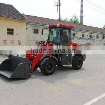 China compact mini front end wheel loader 1200kg ,joystick control front end wheel loader zl12