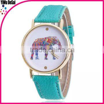 New Style Fashion Casual Watch Elephant Quartz Wristwatch PU Leather Strap Watch Women Relogio Clock Hours Gift photo-3