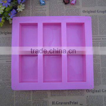 6 cavities rectangle silicone mold for soap 100g soap maker