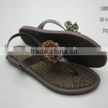 Fashion PCU Women Sandals for Summer with Big Flower 2014