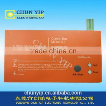 Silk screen printing graphic overlay front panel