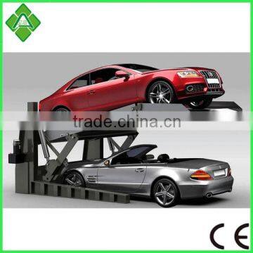 Double level car stack parking system