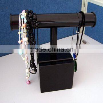 Acrylic material T shape black acrylic bracelet jewelry display