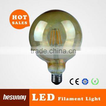 2015 new style best selling top quality G125 4W led filament light vintage bulb with CE ROHS