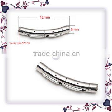 4mm 5mm Three Parts Removable Never Fade 316 Stainless Steel Round Bracelet Clasps Adjustable photo-2
