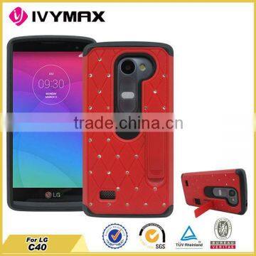 Hot Selling Models Diamond Stand Cover Case for lg C40 Leon