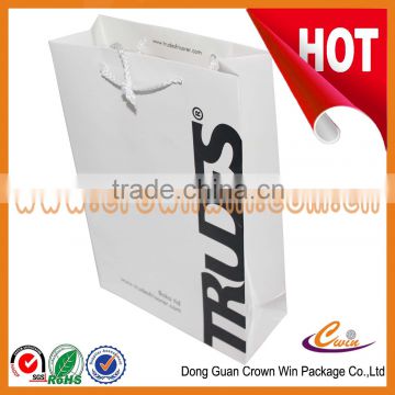 Logo Custom White Kraft Paper Bag Printing With Handle