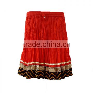 women designer upar knee length beach skirt