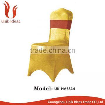 wholesale gold wedding spandex chair cover tie back used banquet hotel