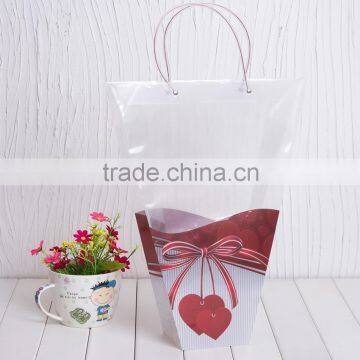 flower pot bags butterfly free sample promotional items flower PP carry plastic bags design