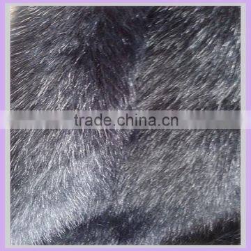 acrylic long pile black goat fur fabric fire resistant fabric china supplier