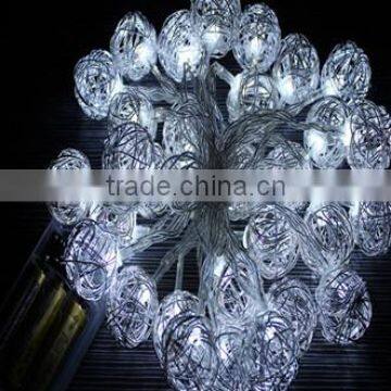 iron wire ball battery LED light for Christmas holiday