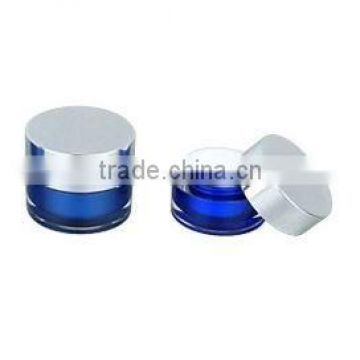 blue acrylic cosmetic jar