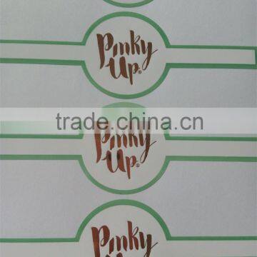 Custom Self Adhesive Gold Foil Hot Stamping Label photo-4
