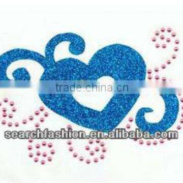 hot fix rhinestone motifs bling glitter transfer iron on cloth