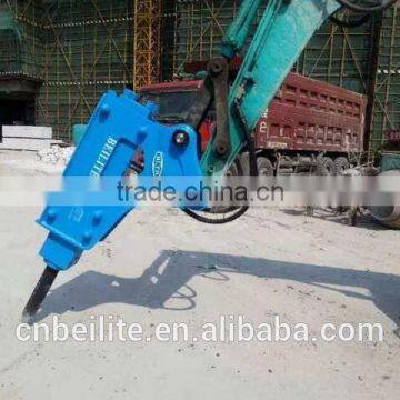 Construction Excavator with Rock Breaker