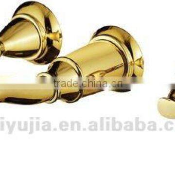 Excellent Craftmanship! Two Handle Golden Shower Faucet