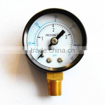 hot sale highly quality black steel case bourdon tube pressure gauge