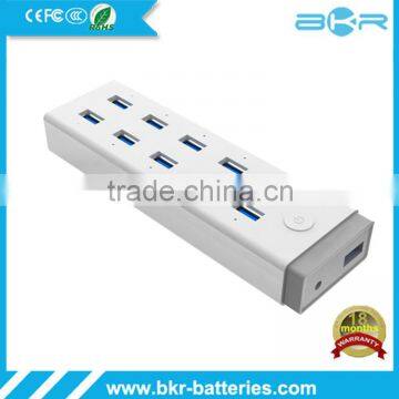 New 10 Port High Speed USB 3.0 Slim Compact Multi Hub Expansion Smart Splitter