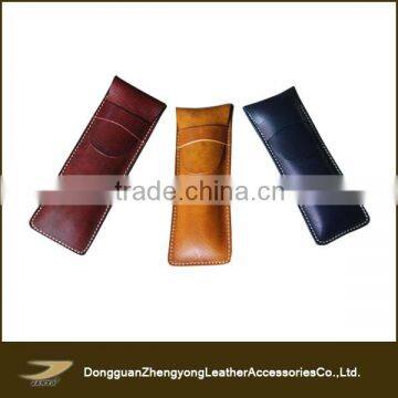 Dongguan Leather Factory Product High-grade Pure Cowhide Pen Case