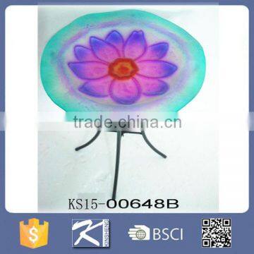 Kinsheng New Product Garden Decoration Glass Bird Bath photo-2