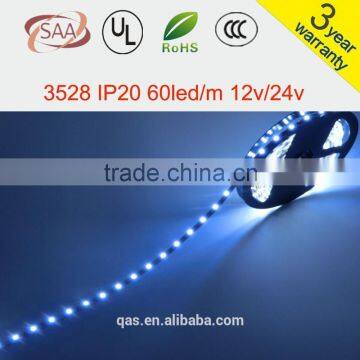 60led/m led strip smd3528 indoor strip IP20 ww cw 12V24v