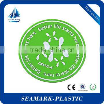 2016 popular custom design promotional rubber pvc coaster for hotel