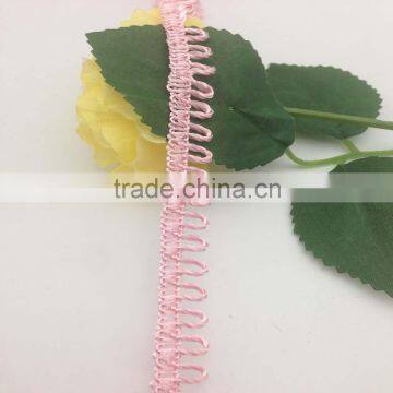 webbing ribbon pink twisted cord button loop braid trim