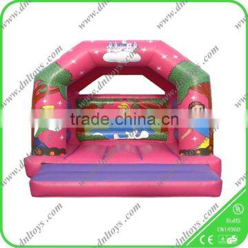 inflatable princess jumping bounce air castle bed with slide