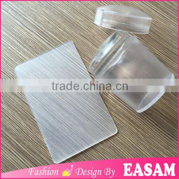 Easam design XL 3.8cm clear jelly nail stamper with cap and big scraper                        
                                                Quality Choice