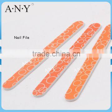 Nail Manicure Orange Emery Sand Paper Round Nail FIle 100/180
