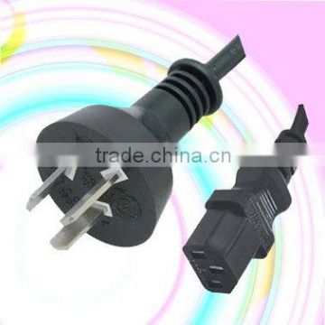 Argentina male power cord plug with IEC C13 end for TV