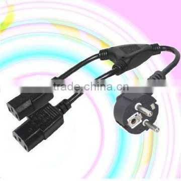 Power Cable 230V grounded cable IEC lead Y style 16a 250v Power Cable With Y