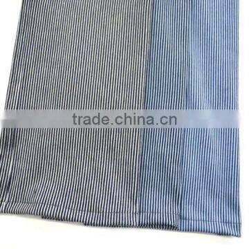 59%cotton 27%polyester14%spandex 315gsm twill ticking knit denim fabric from Changzhou China