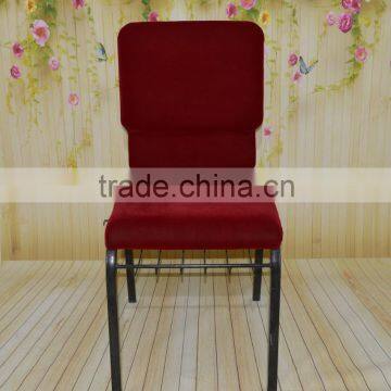 Strong Hot Sale Good Quality Luxury Stackable Church Chairs With Basket and Paper Bag