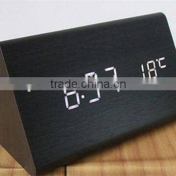 2014 buy low price china wooden led alarm clock for gift